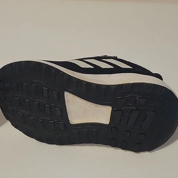 Adidas Baby Black & White Athletic Running Shoes/Sneakers - Picture 6 of 7